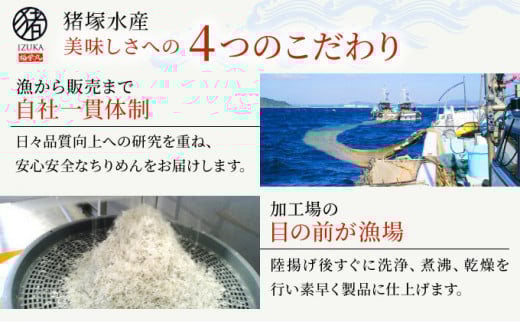 KU093 漁師のとれたてちりめん 計510g(170g×3袋)鮮度と美味しさに自信！ 海の幸【株式会社猪塚水産】