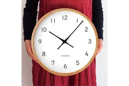 KATOMOKU Muku clock km-139　木製掛け時計（オーク）