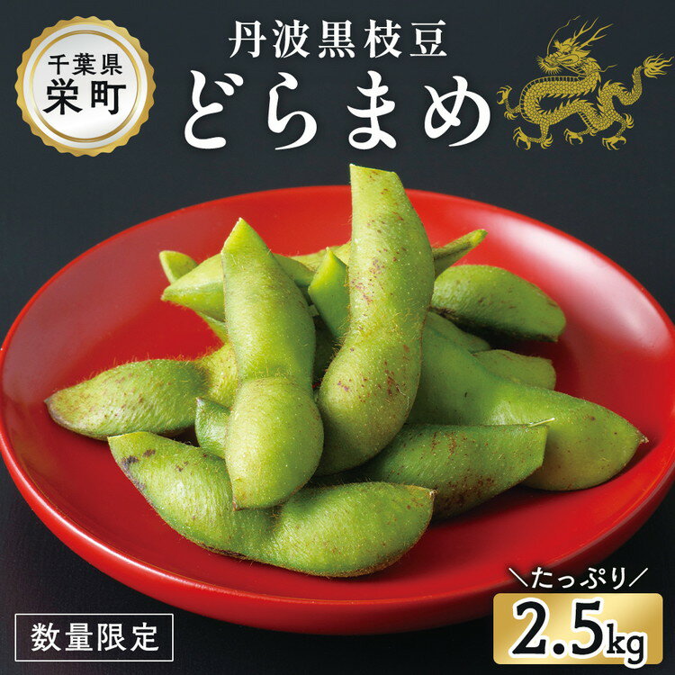 【ふるさと納税】栄町の特産品　どらまめ枝豆2.5kg　数量限定 ｜枝豆 えだまめ 数量限定 おつまみ お弁当 健康 黒枝豆 16ー9 ※2026年10月～発送 ※沖縄・離島への配送不可