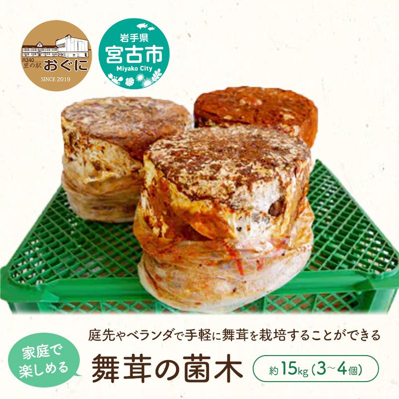 【家庭で楽しめる】舞茸の菌木 約15kg(3～4個) きのこ 舞茸 まいたけ マイタケ 栽培 手軽