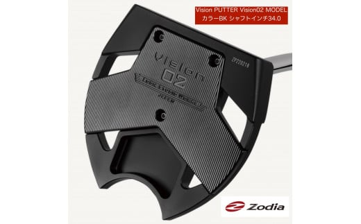 ゾディア（Zodia） パター Vision PUTTER  Vision02MODEL カラーBK シャフトインチ34.0