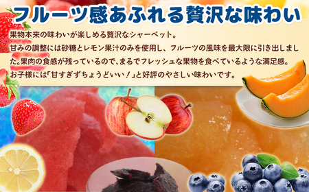 北海道 豊浦町 シャーベット 4種 味くらべ 各5本ずつ（ ブルーベリー、いちご、メロン、りんご ） 【 ふるさと納税 人気 おすすめ ランキング 果物 メロン めろん  果物 いちごイチゴ 苺 イチ