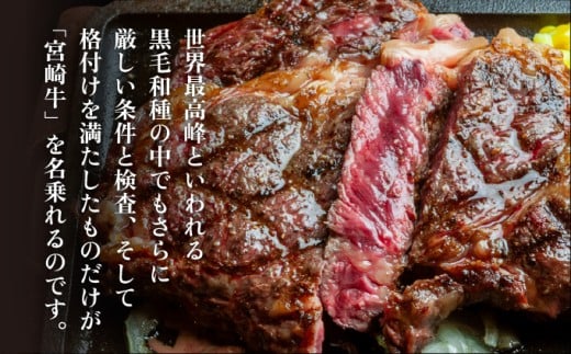 KU216 ＜冷蔵・真空包装＞A4等級以上！宮崎牛ロースステーキ(約200g)とろける旨み！【スーパーほりぐち】