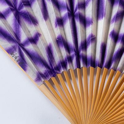 ふるさと納税 綾部市 黒谷扇子「雪花絞り」女性用 紫色 |  | 02