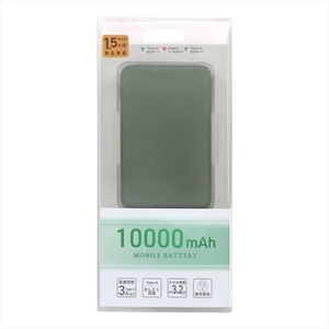 Owltech USB Type-Cケーブル付属 コンパクト モバイルバッテリー 10000mAh USB Type-C入出力 ×1ポート ＋ USB Type-A出力×2ポート OWL-LPB100