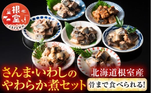 B-09002 【北海道根室産】骨まで食べられる！さんま・いわしのやわらか煮セット