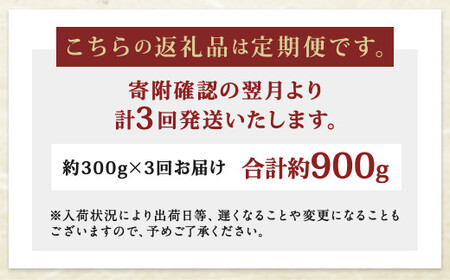 【3ヶ月定期便】長崎県産 本マグロ 赤身 300g 2人前～3人前 鮪 魚 刺身  【大村湾漁業協同組合】