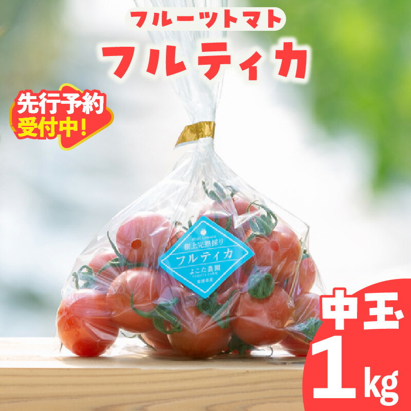 【ふるさと納税】【先行予約】フルーツトマト フルティカ 中玉 【1kg】 よこた農園 野菜 トマト 新鮮野菜 太陽の恵み トマト料理 愛知県産 お取り寄せ グルメ ※2025年12月頃から順次発送 送料無料