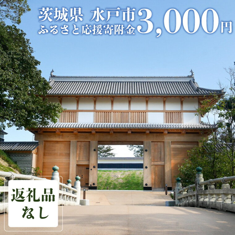 【ふるさと納税】【返礼品なし】 茨城県 水戸市 ふるさと応援寄附金 ( 3,000円 )（GT-2）