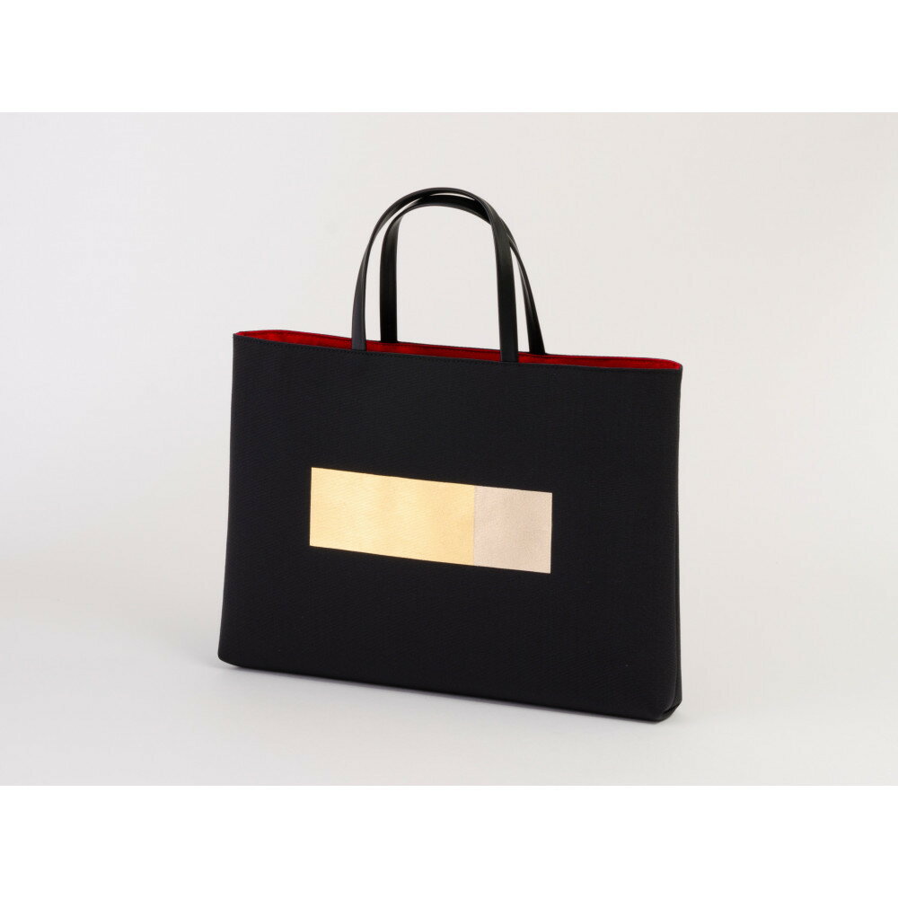 【ふるさと納税】グログランバッグ横型・墨 | かばん 通勤バッグ レディース メンズ プレゼント 日本製 旅行用 人気 おすすめ 送料無料