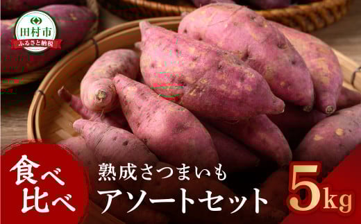 【先行予約】 さつまいも 5kg 種類いろいろ アソートセット 総重量 12月下旬より順次発送 紅はるか べにはるか シルクスイート 食べ比べ 食べくらべ セット お任せ 焼き芋 サツマイモ いも 芋 農家直送 国産 ギフト 贈答 プレゼント 人気 福島県 田村市 松や農園