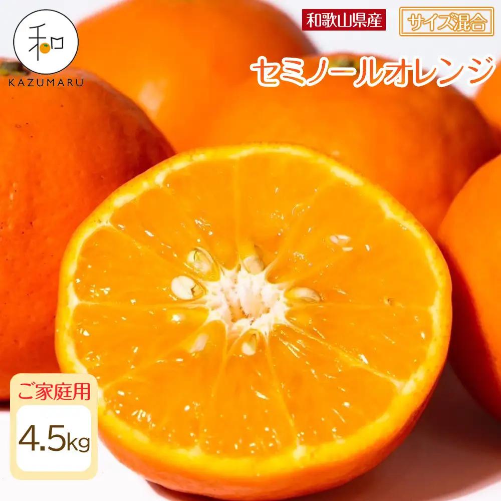 家庭用 森本農園の手選別 セミノールオレンジ 4.5kg 和歌山県産 サイズ混合 ［北海道・沖縄・離島配送不可］［2027年4月中旬から順次発送］［RN27］