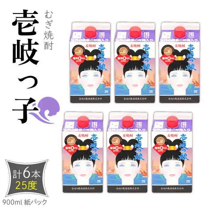 麦焼酎 壱岐っ娘 25度 900ml 紙パック 計6本 《壱岐市》【天下御免】 むぎ焼酎 焼酎 お酒 [JDB348] 24000 24000円  のし ギフト