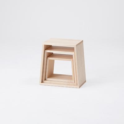 ふるさと納税 旭川市 旭川家具　cosine　ネストスツール　メープル_01284