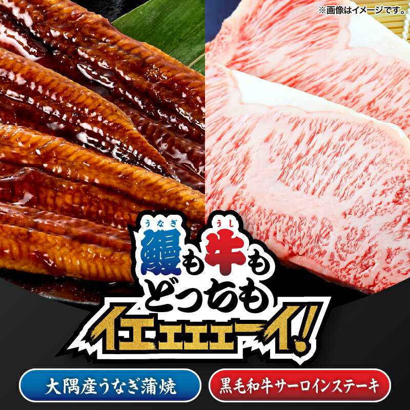 【ふるさと納税】【新聞広告大賞受賞記念】【鰻も牛もどっちもイエェェェーイ！8】鹿児島県大隅産うなぎ蒲焼1尾150g うしの中山サーロインステーキ200g うなぎ 鰻 蒲焼 土用の丑 【株式会社nixy 中山亭 鹿屋店】