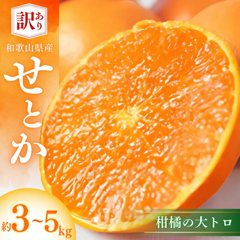 【ふるさと納税】【ご家庭用訳あり】紀州和歌山産 せとか 約3kg 約5kg 【先行予約】【みかん】※2026年2月上旬頃〜2026年3月中旬頃頃発送(お届け日指定不可) / みかん 果物 フルーツ 訳あり 柑橘 家庭用 オレンジ 有田みかん オレンジ