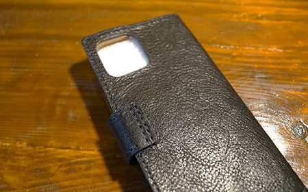 本革製手帳型iPhoneカバー iPhone12ProMax用 ＜ブラウン＞ 国産牛ヌメ革 スマホ 手帳型 カバー iPhone iPhone12 iPhone12Pro 本革 レザー 革製品 ブラウ