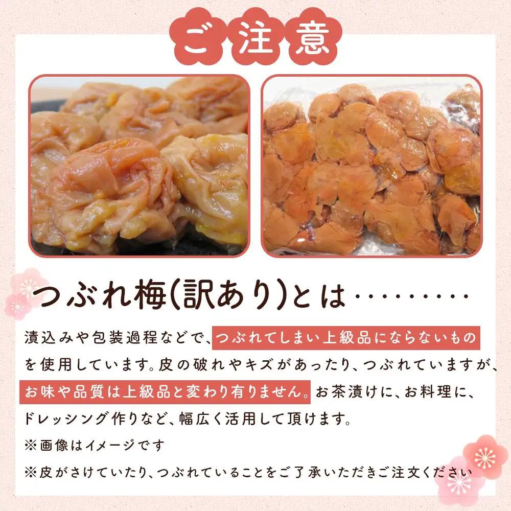 つぶれ梅干し しそ梅干し 700g（350g×2パック） 塩分 8％ 訳あり