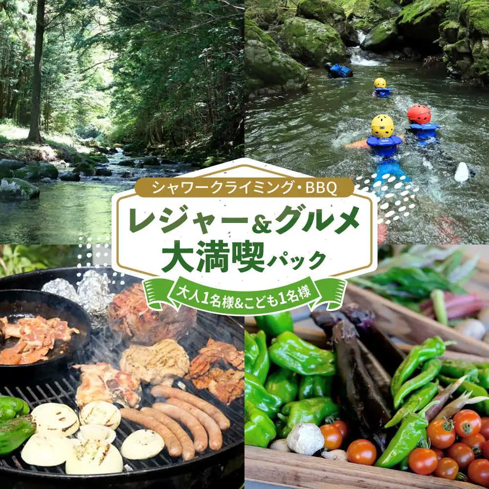 シャワークライミング ＆ オーガニックバーベキュー 大人1名様＆こども1名様 白川町 / Sunpo[AWBC023]