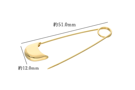 K18クリップピンブローチ(HB-1)