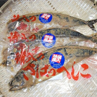 【ふるさと納税】さばのへしこ(3尾)【配送不可地域：離島】【1027221】