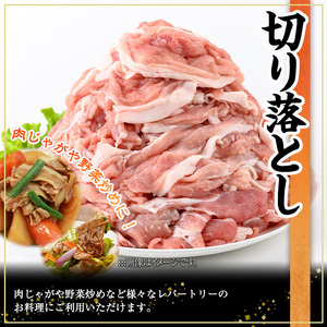 鹿児島県産豚肉切り落とし(計4kg・500g×8P) 豚肉 切り落とし 小分け【株式会社羽根】A725