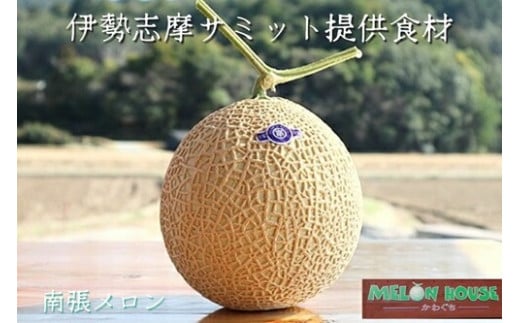 【011-31】【令和6年10月発送分】南張 メロン １個 川口農園 / フルーツ 果物 果実 新鮮 お取り寄せ くだもの 人気 デザート 贈り物 おくりもの ギフト melon 伊勢 志摩 三重県 志摩市 浜島町