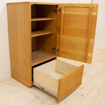 ふるさと納税 大川市 【大川家具】無垢材　サイドキャビネット　風雅　キャビネット幅490【設置付き】BC【右開き】 |  | 02
