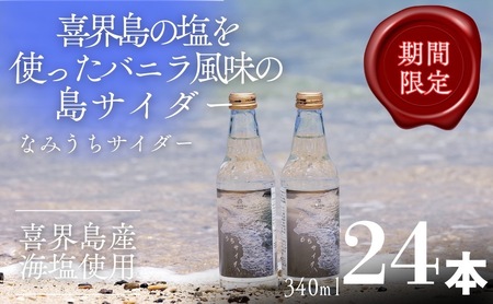 なみうちサイダー	340ml✖24本【喜界島の塩を使ったサイダー】