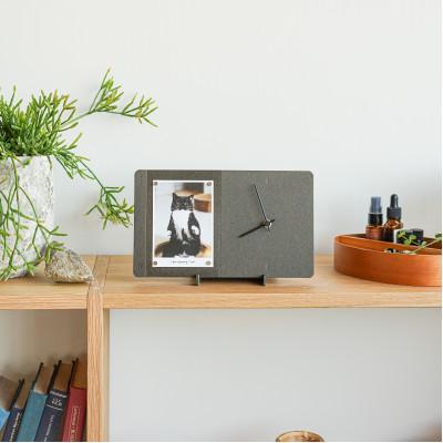 ふるさと納税 別府市 copaco - 画像やポストカードを貼って楽しむ紙製の置き時計【チャコール】