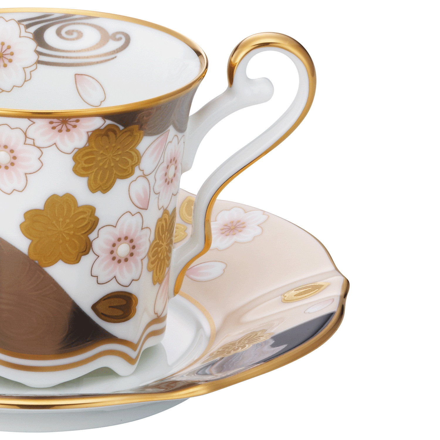 あやみなも コーヒーカップ＆ソーサー（桜金銀彩） H1120_イメージ3