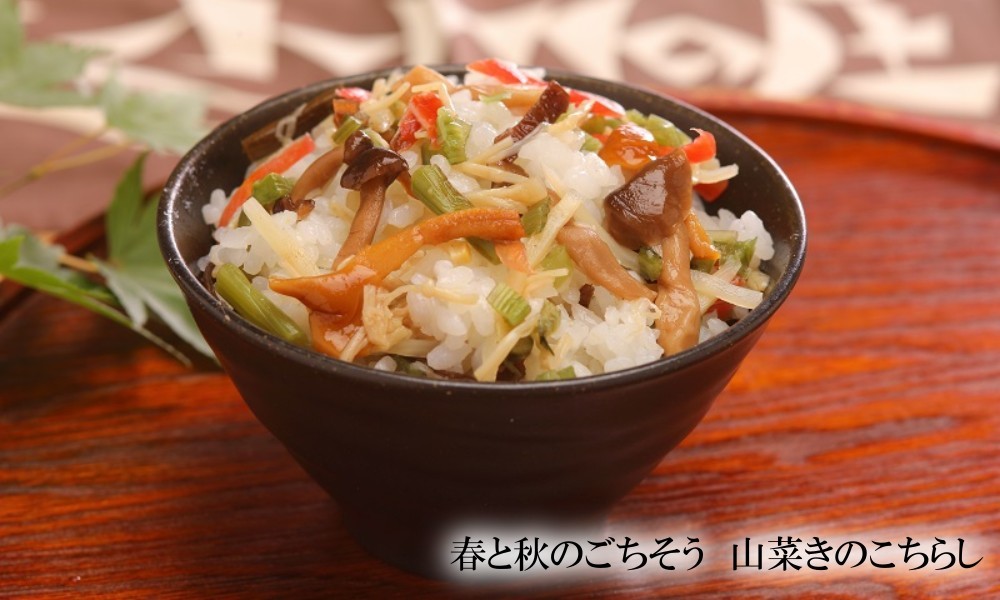 山菜きのこちらし