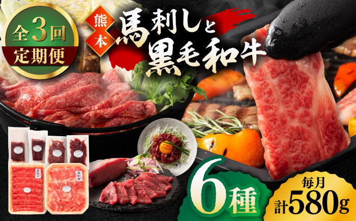 【3回定期便】「熊本特産馬刺しと熊本黒毛和牛」フジチクオリジナル贅沢食べ比べセット 3905【有限会社 スイートサプライなかぞの】 [ZDT147]
