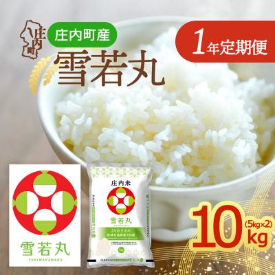 ふるさと納税 庄内町 【定期便】<令和8年産/令和9年産>雪若丸 5kg×2袋×1年間 毎月 10kg【11月中旬発送】