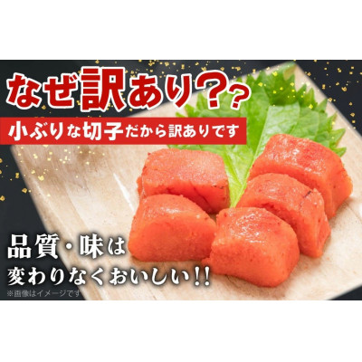 訳あり 無着色 辛子明太子 小切 250g×2 計500g【配送不可地域：離島】