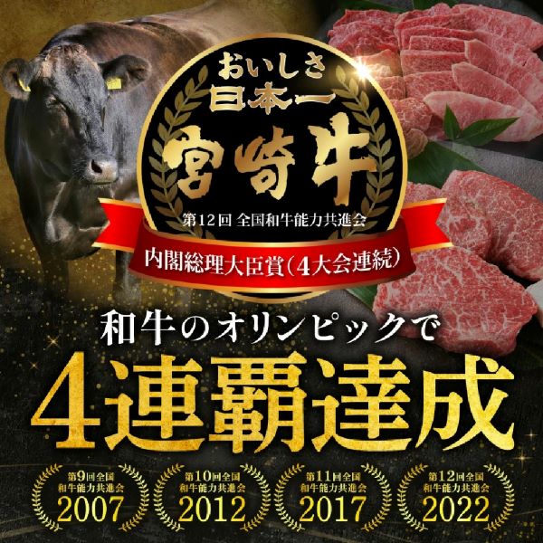 【 A4等級以上】宮崎牛サーロインステーキ 200g×3枚  黒毛和牛 牛肉 霜降り サーロイン ロース 内閣総理大臣賞4大会連続受賞
