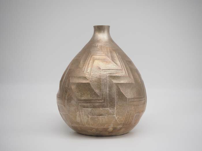 【ふるさと納税】 銀打出壺 ／ 伝統工芸 雲雄 刻印 手作り 埼玉県 特産 No.473