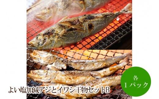 程よい塩加減アジとイワシ干物セットB【001-0314】