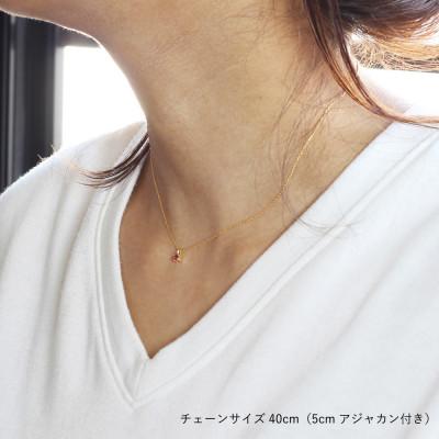 ふるさと納税 大津市 【8月誕生石 ペリドットネックレス】SILVER925 K18ゴールドプレーティング 長さ40cm |  | 01