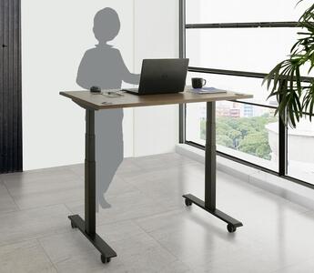 昇降デスク アルト140 オーク 天然木 電動 キャスター無