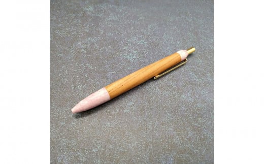 Baton Dor　欅（けやき）木軸ペン・ノック式ボールペン　スペシャルエディション【鴇色紫吹】
