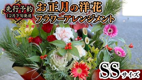 【 お正月 の お花 】 洋花 ＊ フラワー アレンジメント SS お正月 花 生花 縁起物 フラワーアレンジメント ギフト [CT107ci]