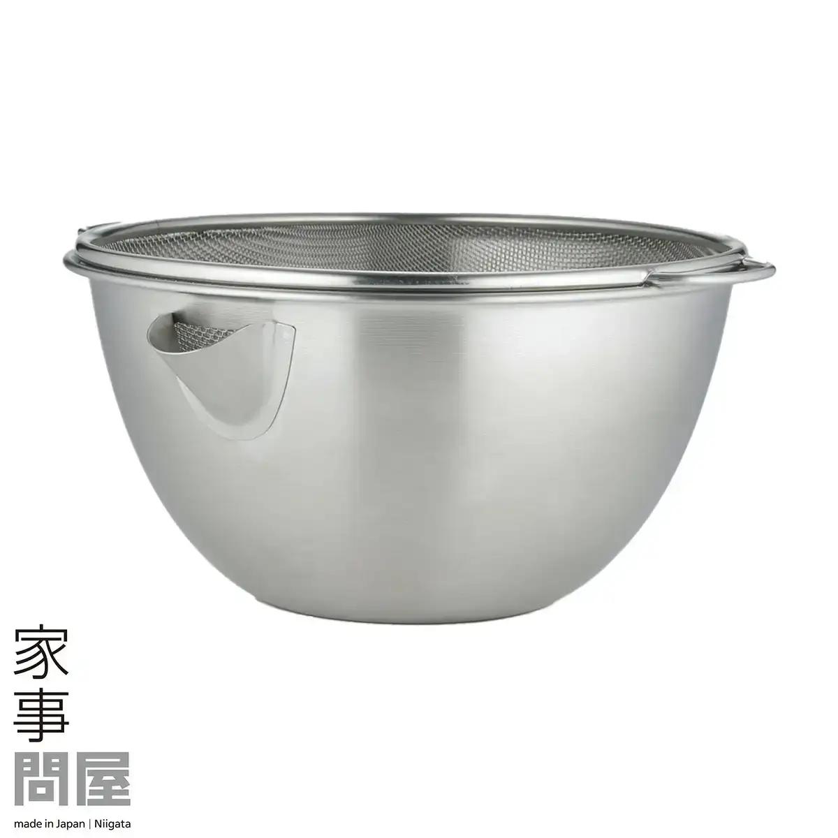[家事問屋] 横口ボウル ザルセット 26 キッチン用品 燕三条製 下村企販 新生活 ボウル