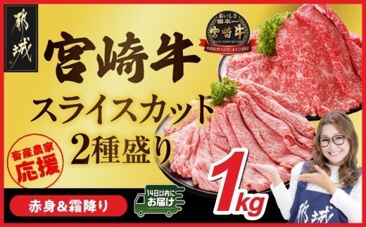 
                  畜産農家応援! 宮崎牛スライス2種1kgセット(霜降り400g 赤身600g)≪みやこんじょ快速便≫_18-N2-001-1kg-S4A6-R_(都城市) 宮崎牛 黒毛和牛 和牛 国産牛 ブランド牛 牛肉 食べ比べ 赤身 霜降り 牛スライス ロース 肩ロース モモ ウデ すき焼き しゃぶしゃぶ 牛しゃぶ 牛肉セット 1kg 大容量 宮崎県産 人気 おすすめ 快速便
                