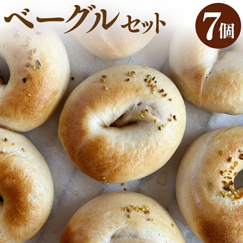 【ふるさと納税】ベーグルセット 計700g（100g×7個） 7種類 各1個 プレーン 全粒粉 塩バター いちじくくるみ クランベリークリームチーズ 三種のチーズ あんくるみ ベーグル パン セット 朝食 おやつ 冷凍 岡山県 奈義町 送料無料