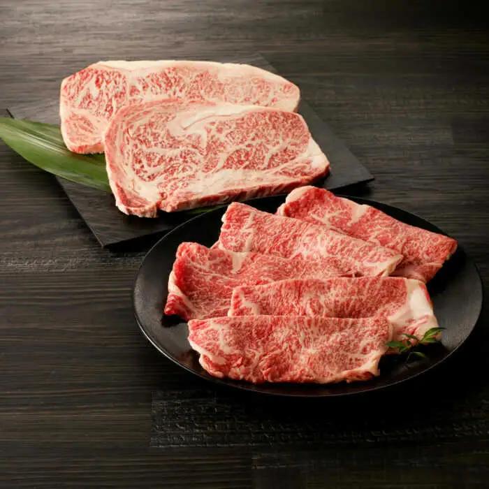 佐賀牛サーロインステーキ計400g（200g×2パック）と佐賀牛サーロインスライス300g 食べ比べセット / 佐賀県 / 上場食肉 [41AOCS058]