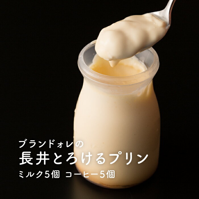 【ふるさと納税】高評価★4.6以上 とろ〜り濃厚 ブランドォレの長井とろけるプリン ( ミルク 5個 コーヒー 5個 ) ふるさと納税 プリン ふるさと納税 スイーツ ご当地スイーツ 人気 ギフト スイーツギフト 詰め合わせ ふるさと ランキング E085