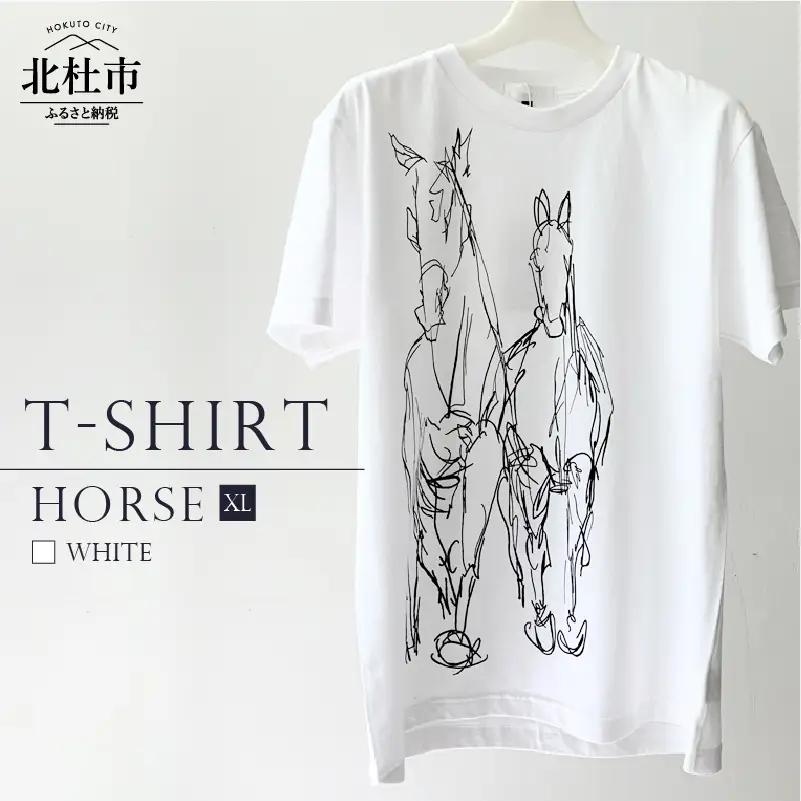HORSE T-SHIRT【XLサイズ／WHITE】