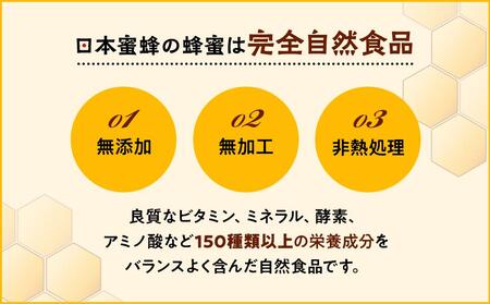 日本蜜蜂のハチミツ100％！はちみつ（2本）  高級 自然食品 無添加 ニホンミツバチ