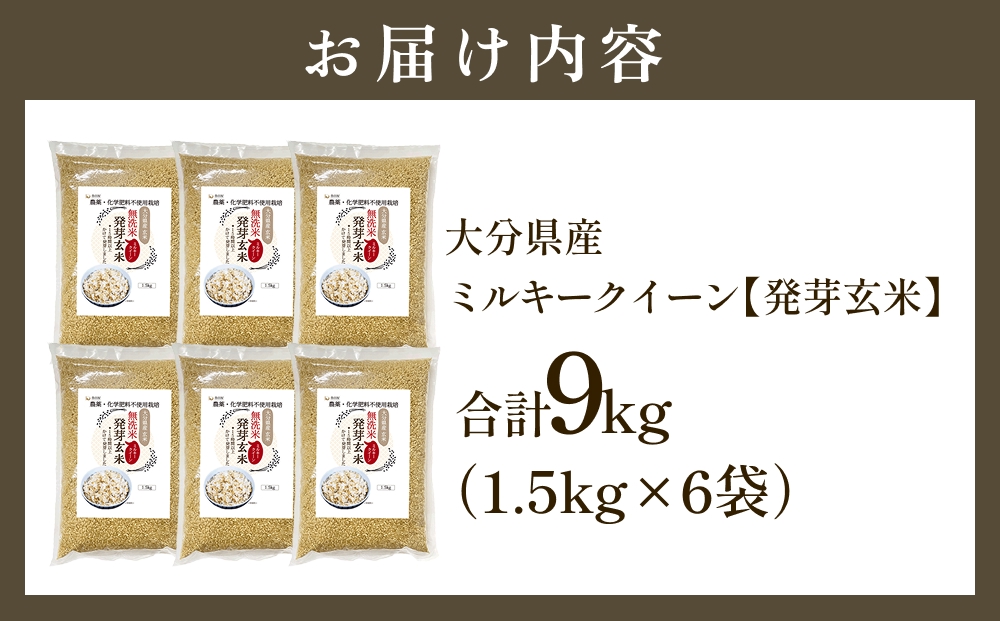【先行受付】栽培期間中農薬・化学肥料不使用 発芽玄米 1.5